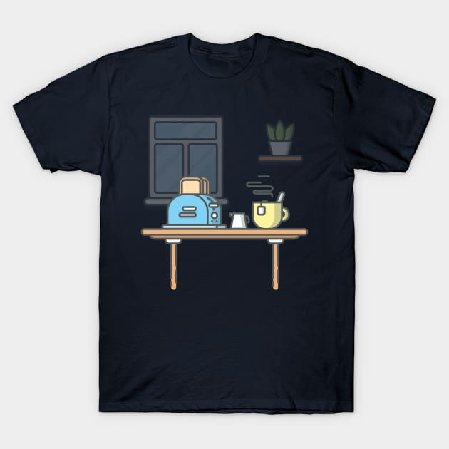 Breakfast time cartoon T-Shirt by Catalyst Labs